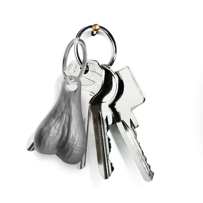 Big Ballers Nuts Keychain - Silver