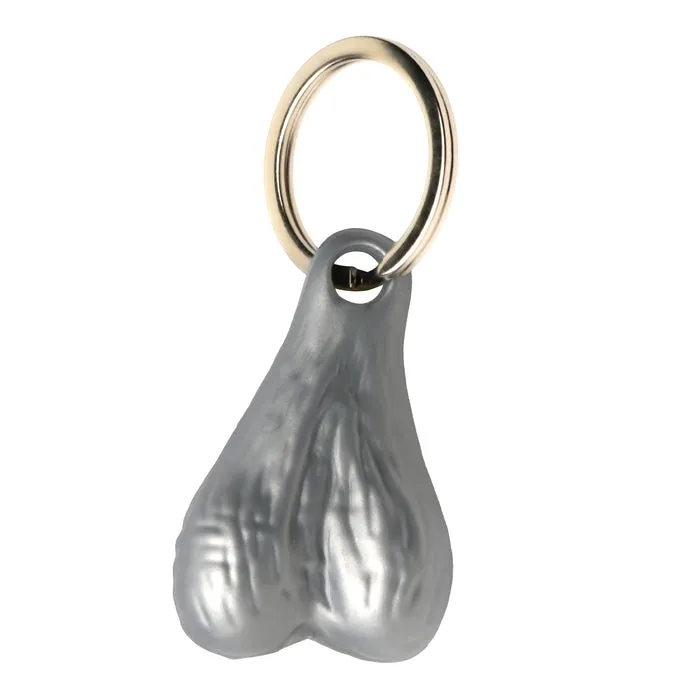 Big Ballers Nuts Keychain - Silver