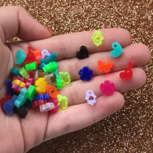 Birds, Butterflies, Flowers, Hearts, & Hamsa / 50 Pieces, 10mm