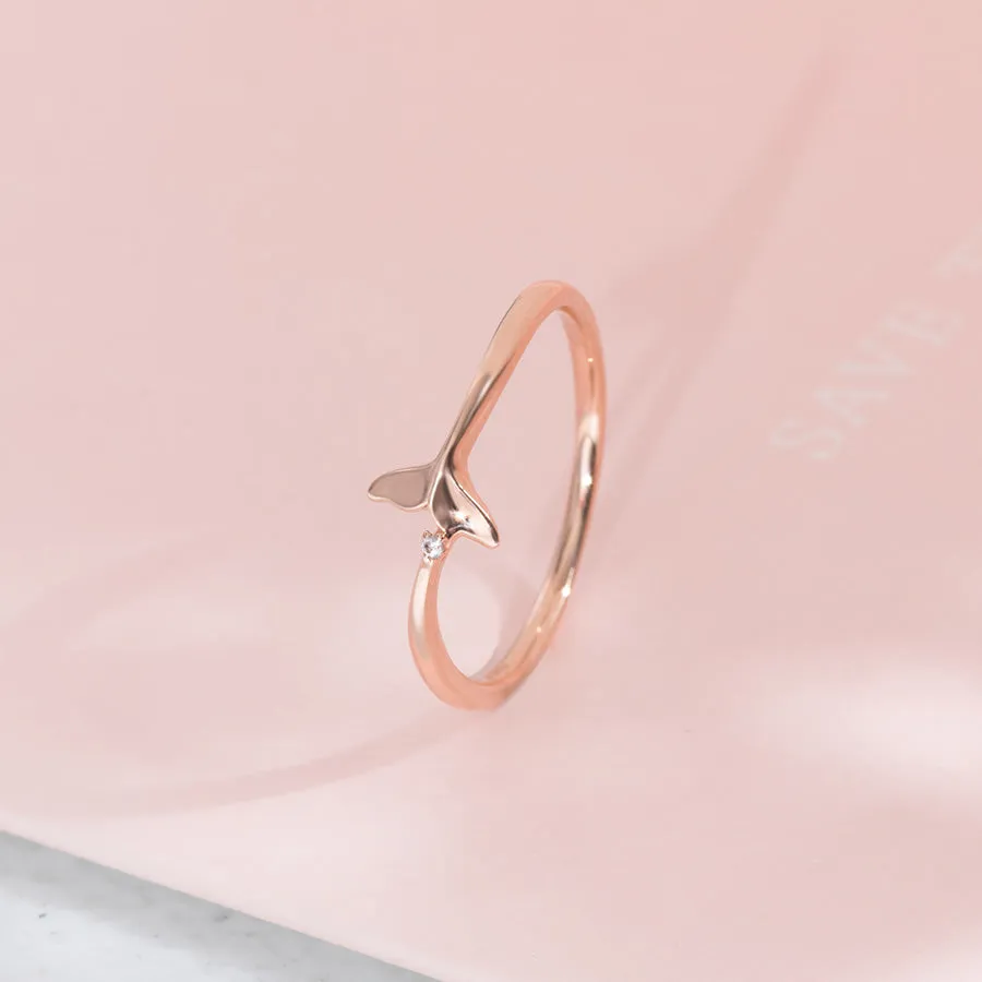 Birthstone Whale Tail Ring RJUS4018