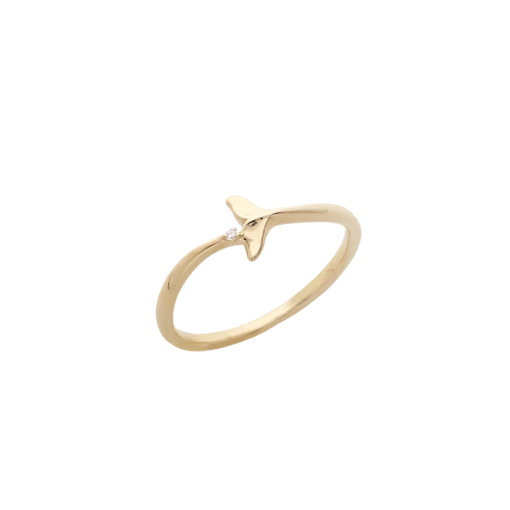 Birthstone Whale Tail Ring RJUS4018