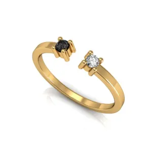 Black & White Round Ring