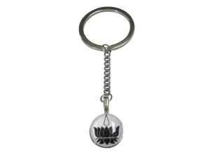 Black and White Toned Ayyavazhi Pendant Keychain