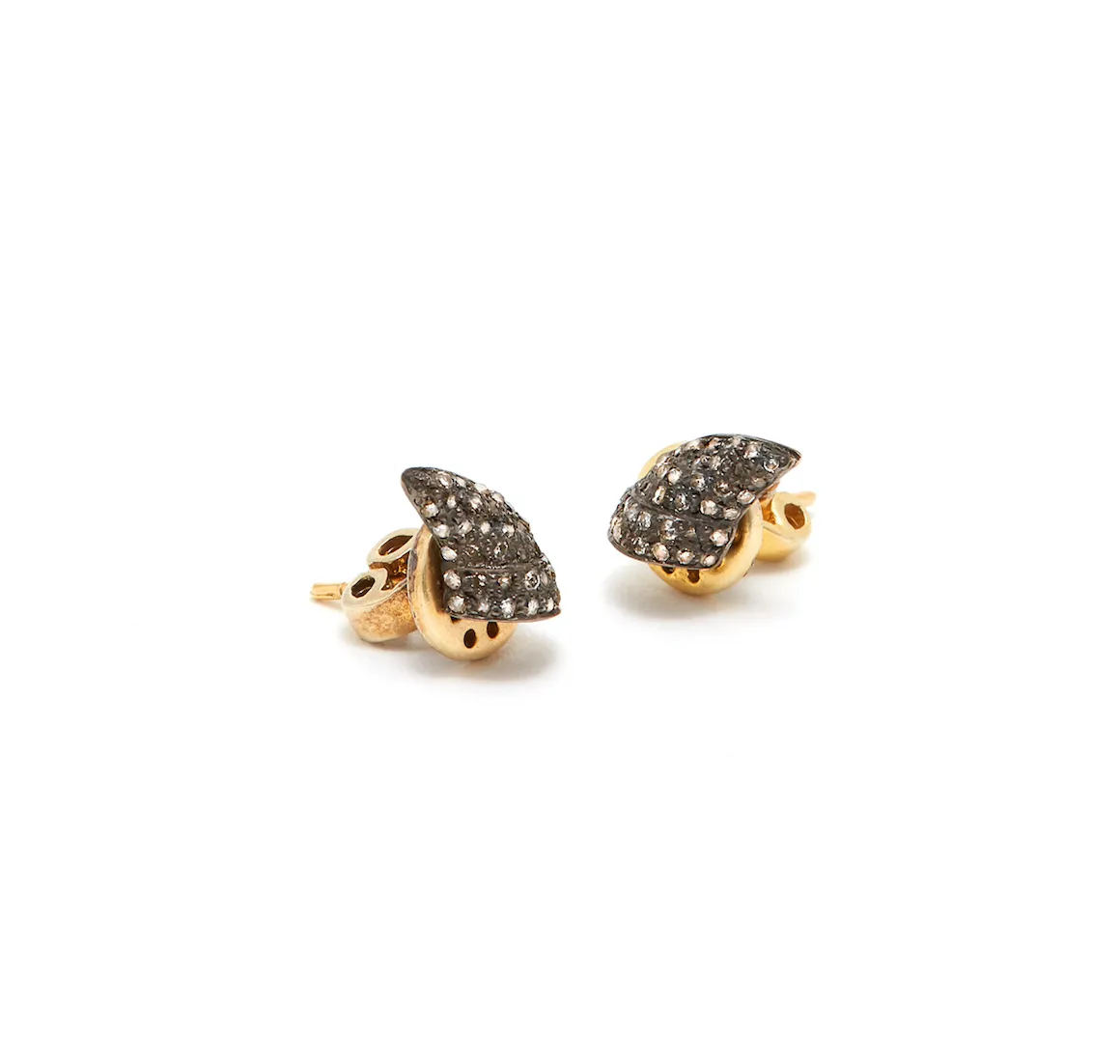 Black Diamond Tiger Thorn Stud Earrings