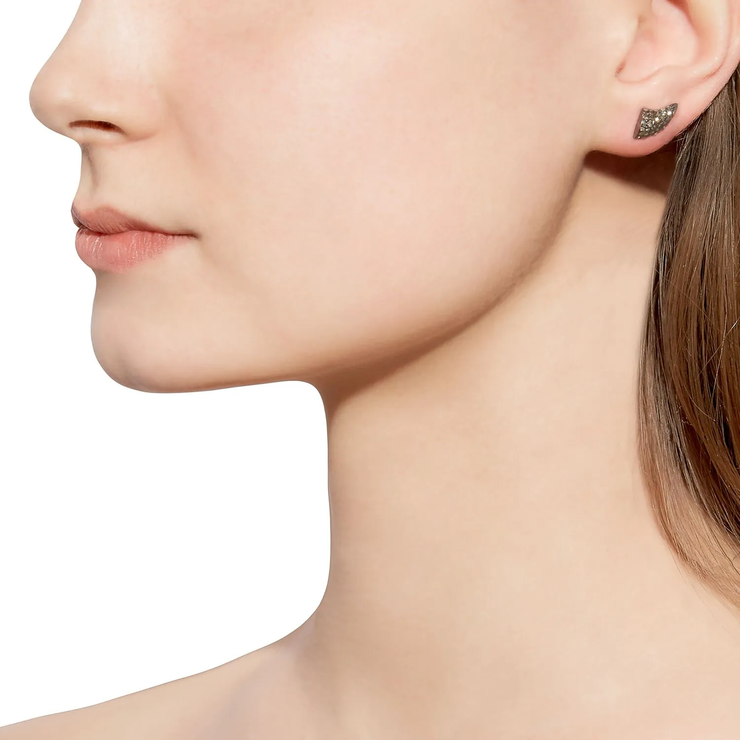 Black Diamond Tiger Thorn Stud Earrings