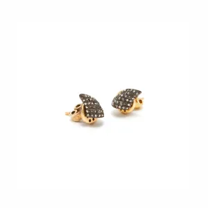 Black Diamond Tiger Thorn Stud Earrings