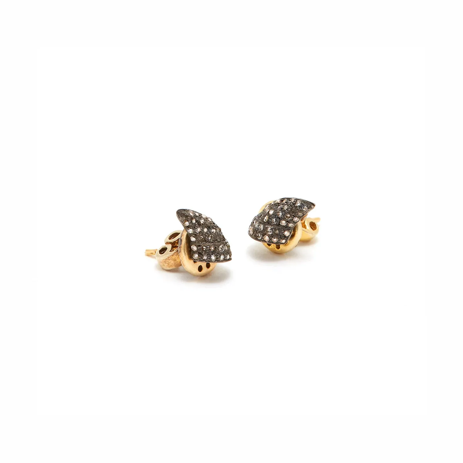 Black Diamond Tiger Thorn Stud Earrings
