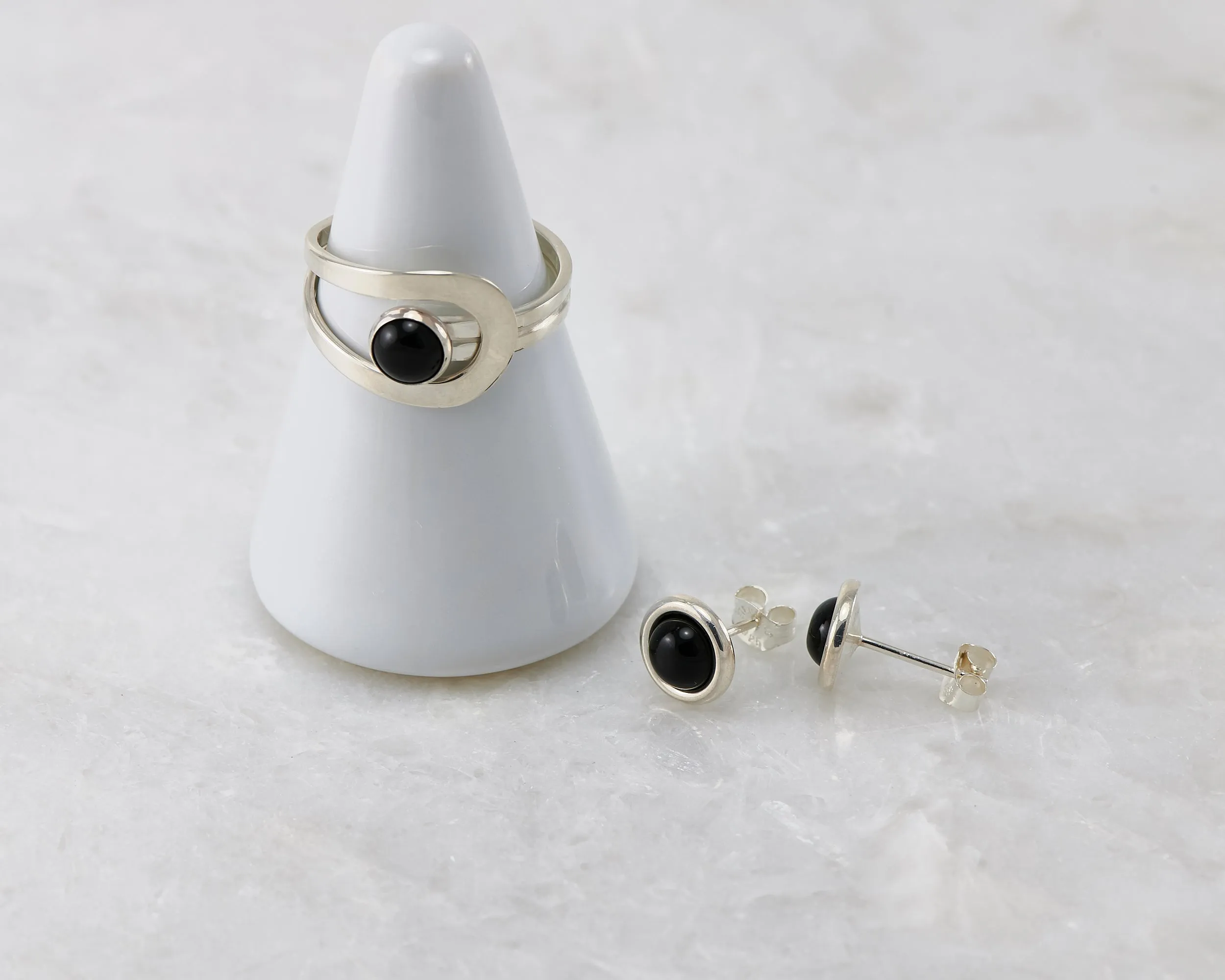 Black Onyx Stud Earrings