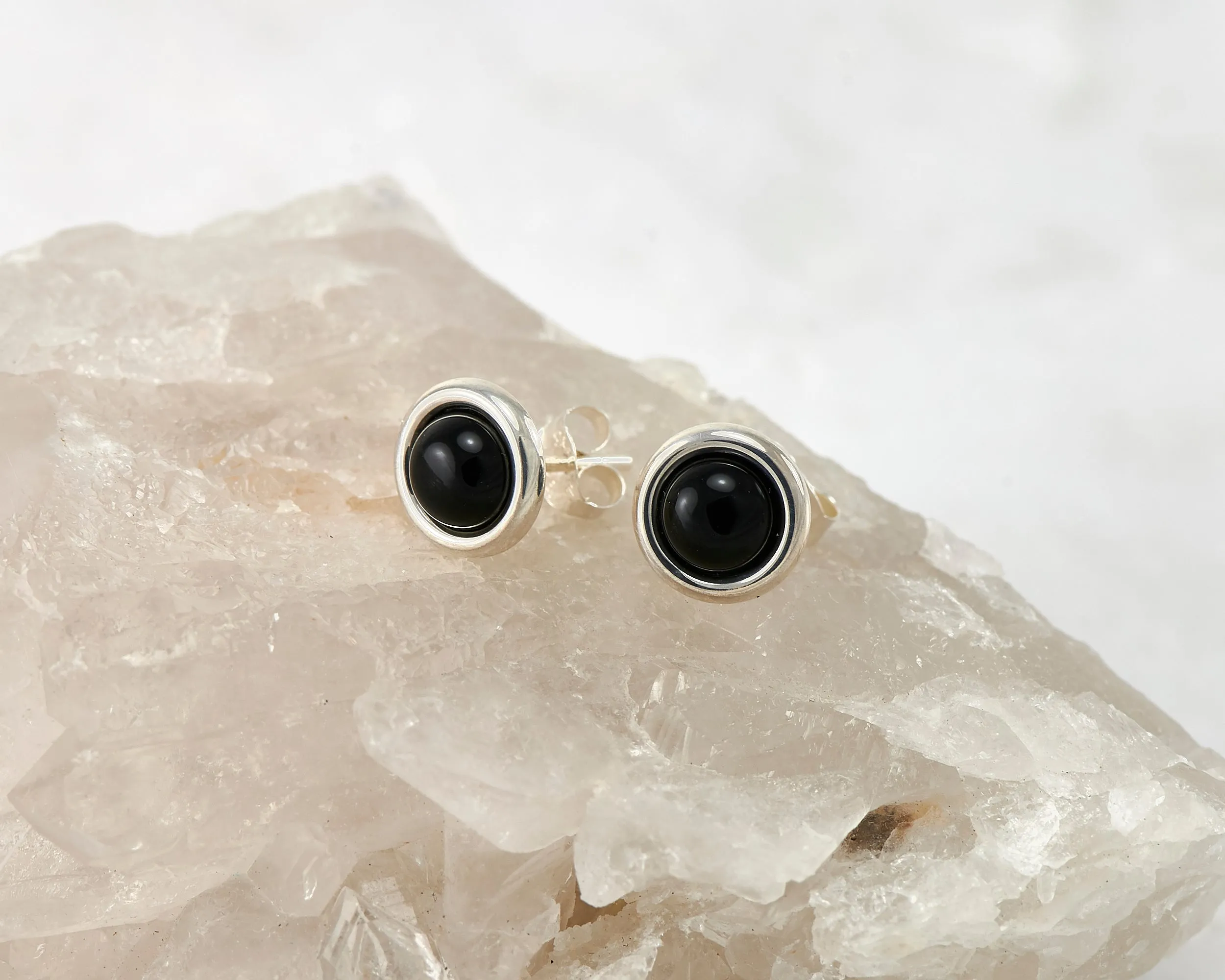 Black Onyx Stud Earrings