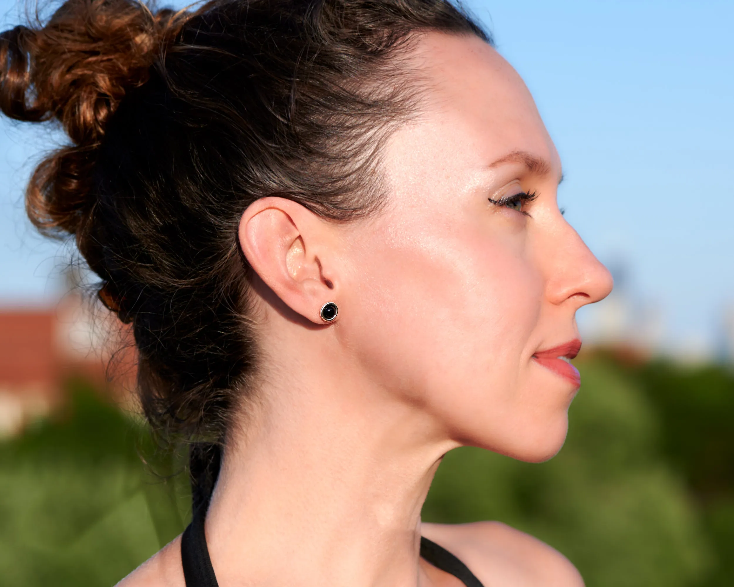 Black Onyx Stud Earrings