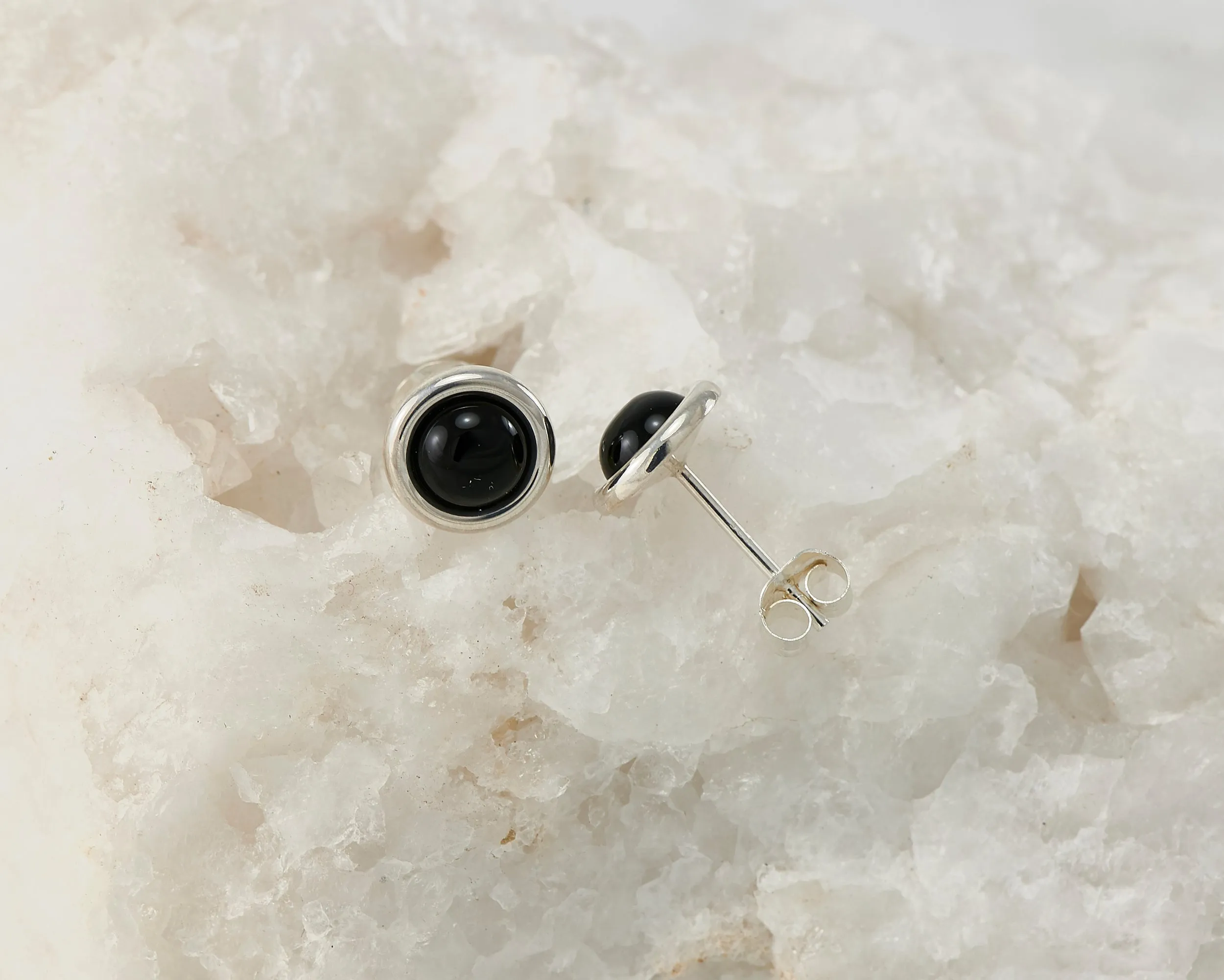 Black Onyx Stud Earrings
