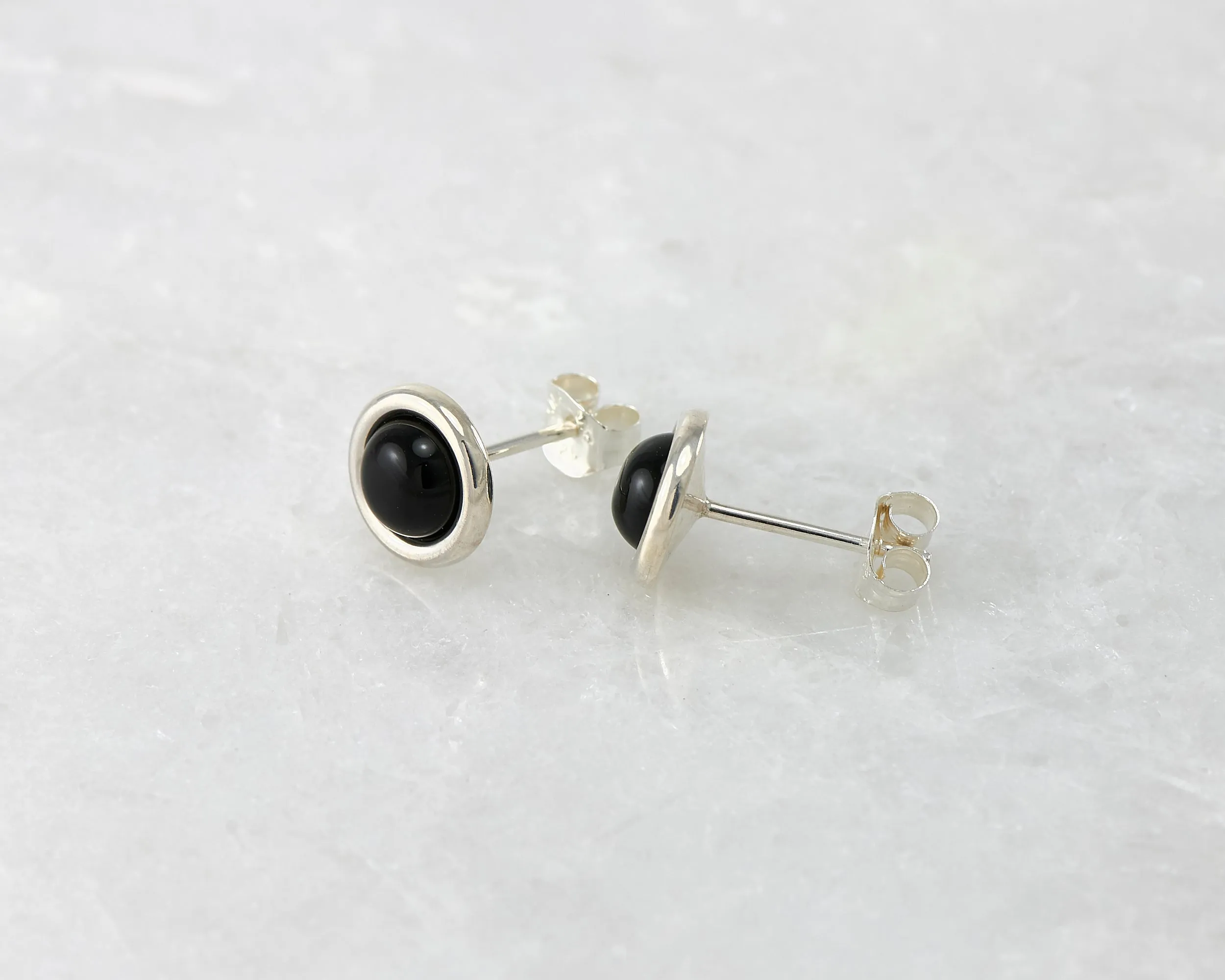 Black Onyx Stud Earrings