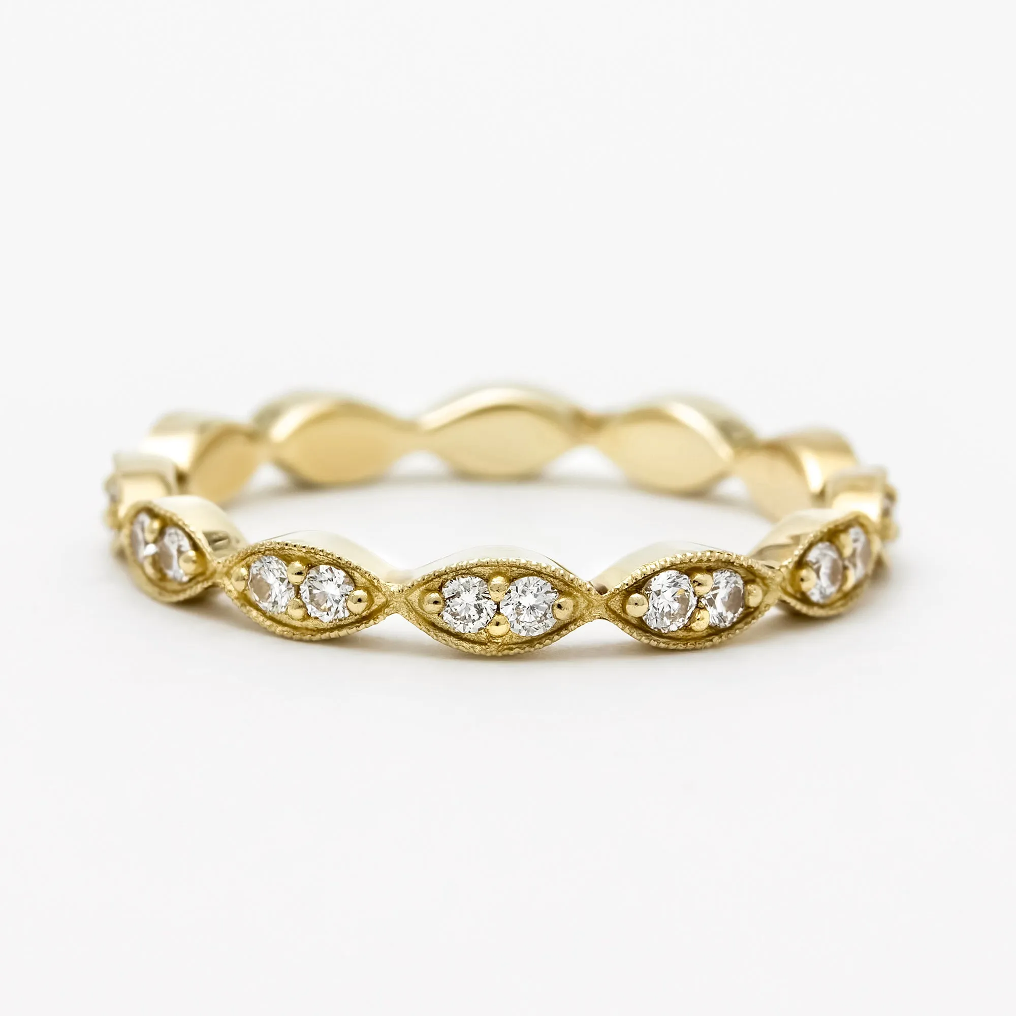 Blake Ring | Full Eternity Art Deco Marquise Diamond Wedding Band