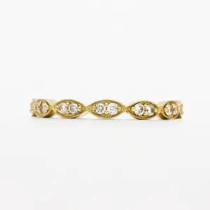 Blake Ring | Full Eternity Art Deco Marquise Diamond Wedding Band