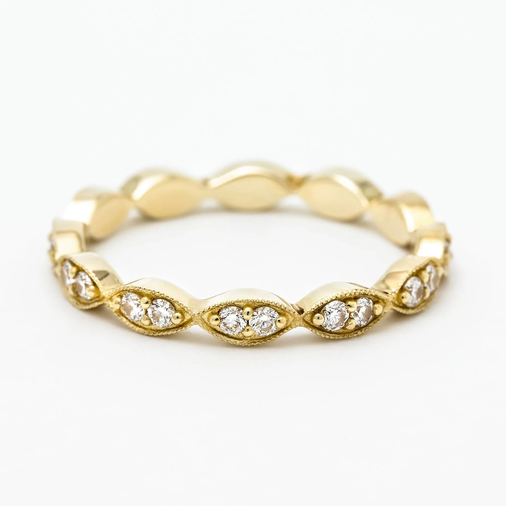 Blake Ring | Full Eternity Art Deco Marquise Diamond Wedding Band