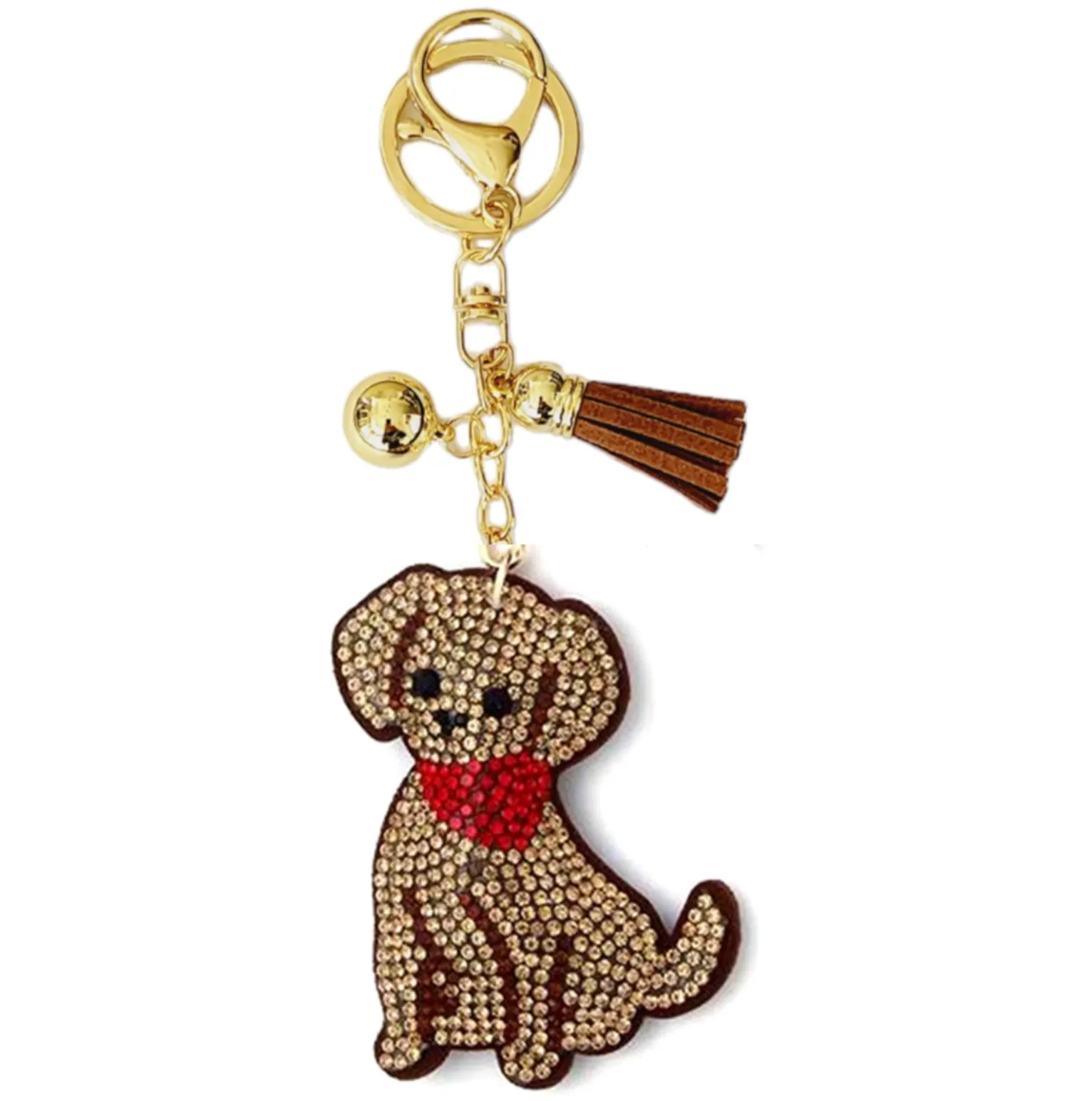 Bling Pets & Creatures Bag Charm with Keychain, Fasion Accessory for Keys, Purse, Backpack