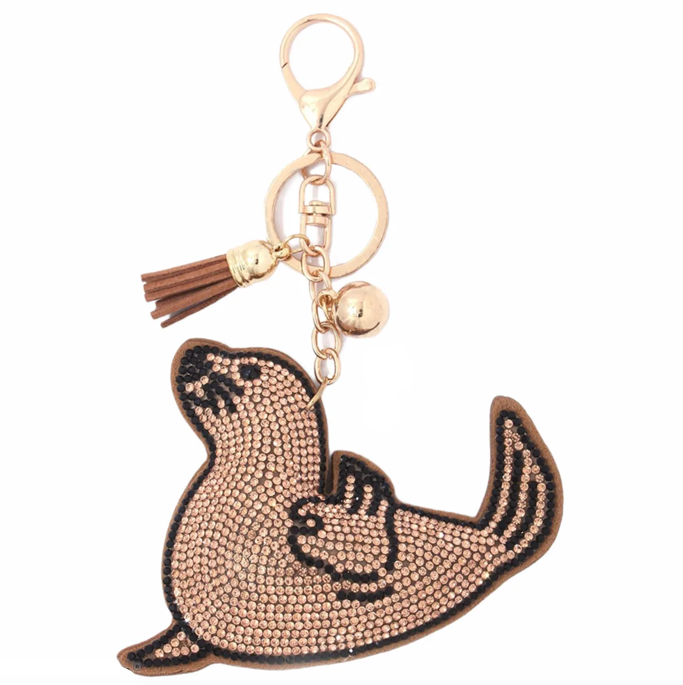 Bling Pets & Creatures Bag Charm with Keychain, Fasion Accessory for Keys, Purse, Backpack