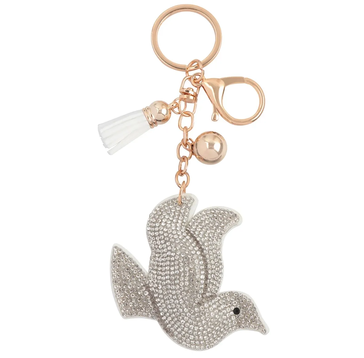 Bling Pets & Creatures Bag Charm with Keychain, Fasion Accessory for Keys, Purse, Backpack