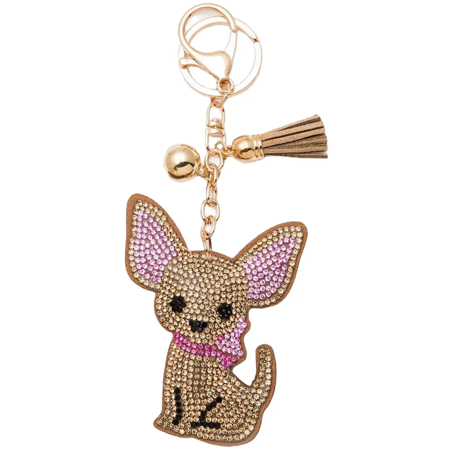 Bling Pets & Creatures Bag Charm with Keychain, Fasion Accessory for Keys, Purse, Backpack