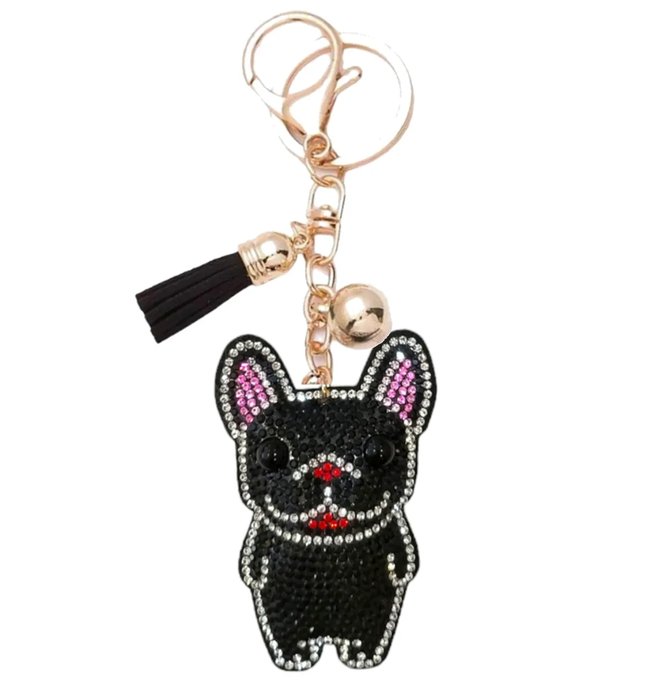 Bling Pets & Creatures Bag Charm with Keychain, Fasion Accessory for Keys, Purse, Backpack