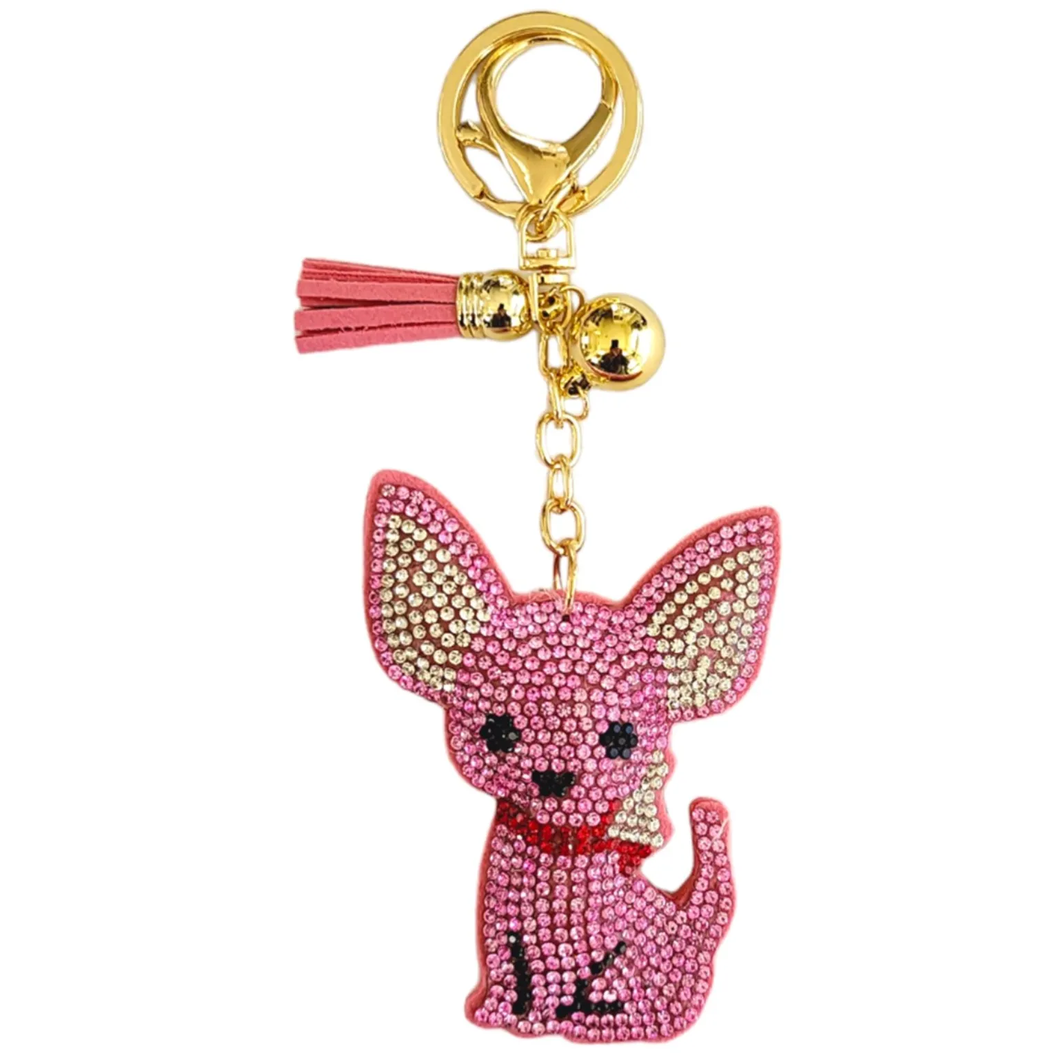 Bling Pets & Creatures Bag Charm with Keychain, Fasion Accessory for Keys, Purse, Backpack