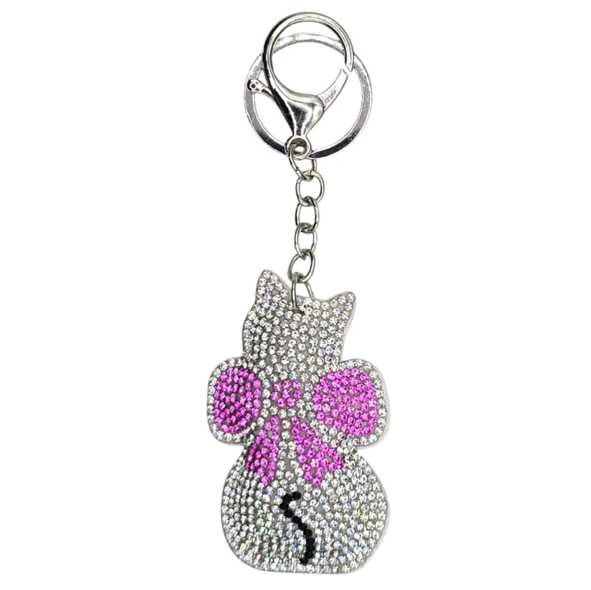Bling Pets & Creatures Bag Charm with Keychain, Fasion Accessory for Keys, Purse, Backpack