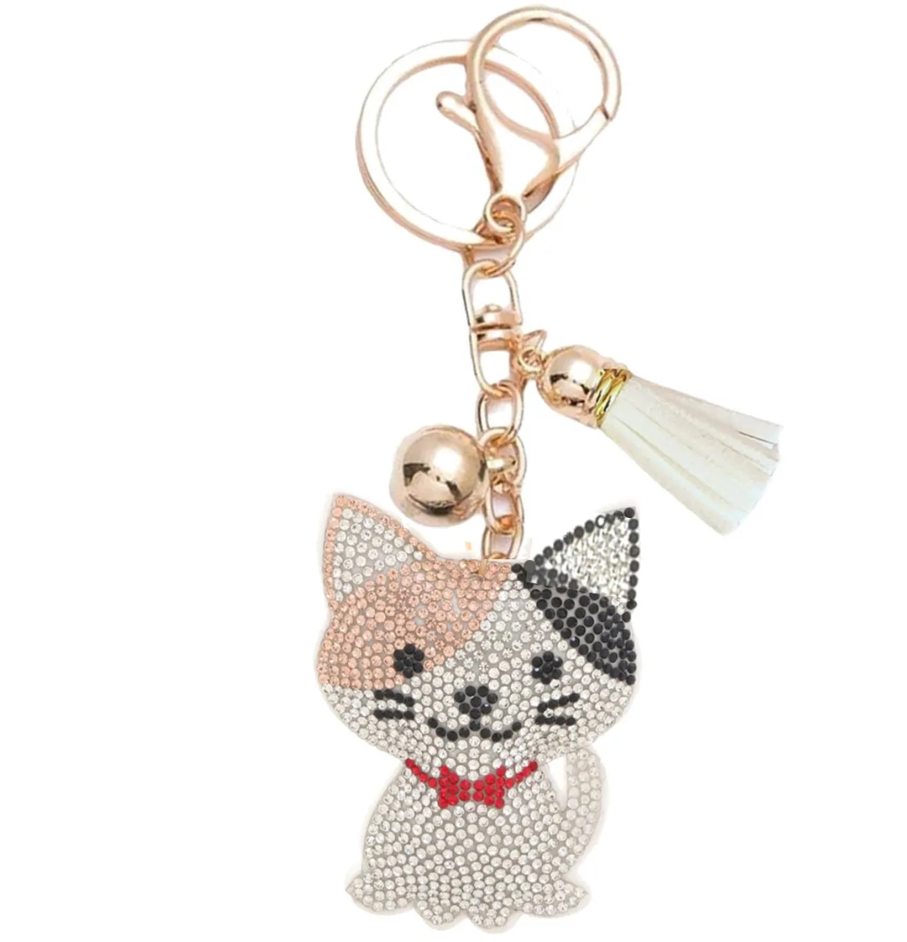 Bling Pets & Creatures Bag Charm with Keychain, Fasion Accessory for Keys, Purse, Backpack
