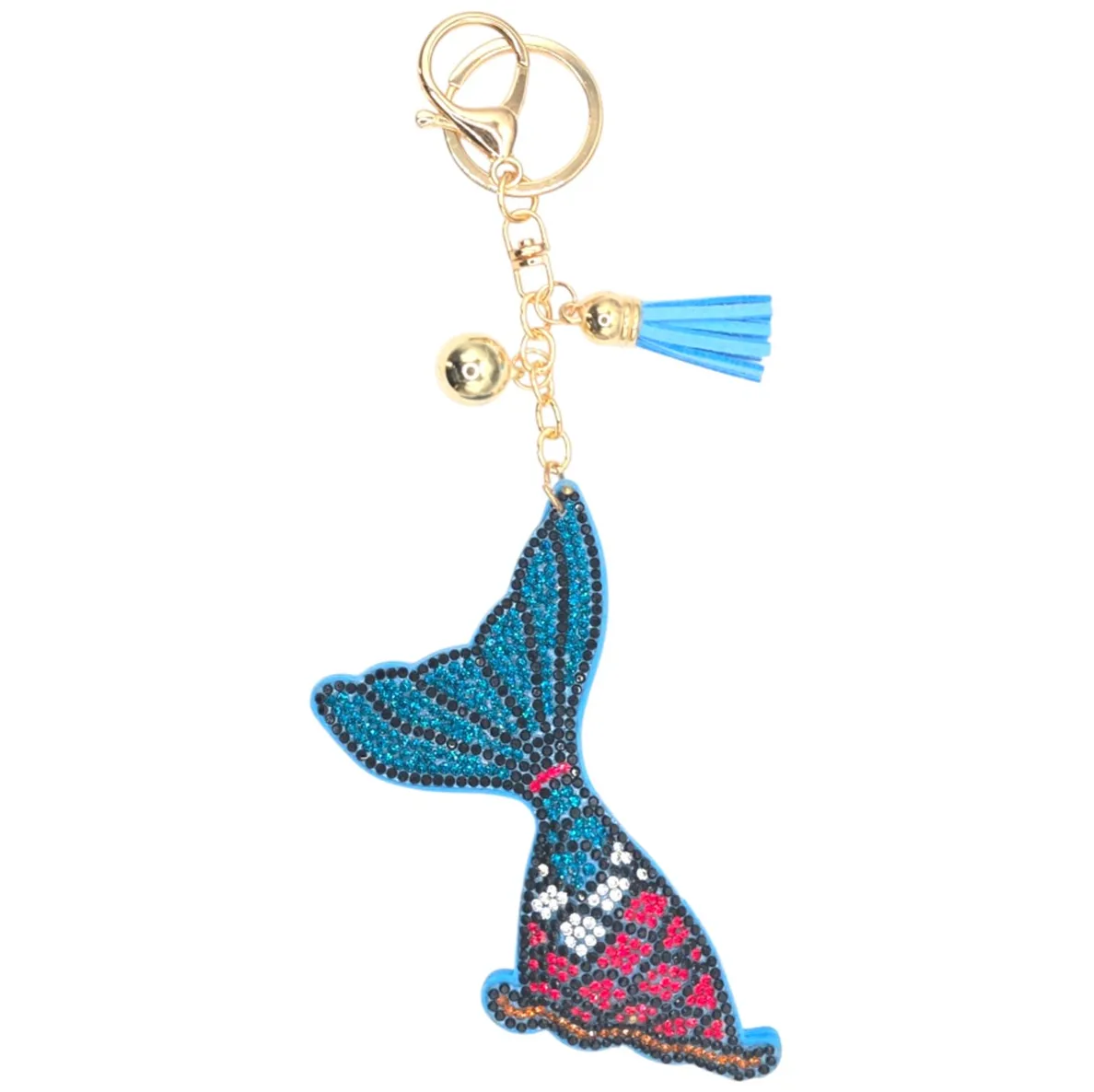 Bling Pets & Creatures Bag Charm with Keychain, Fasion Accessory for Keys, Purse, Backpack
