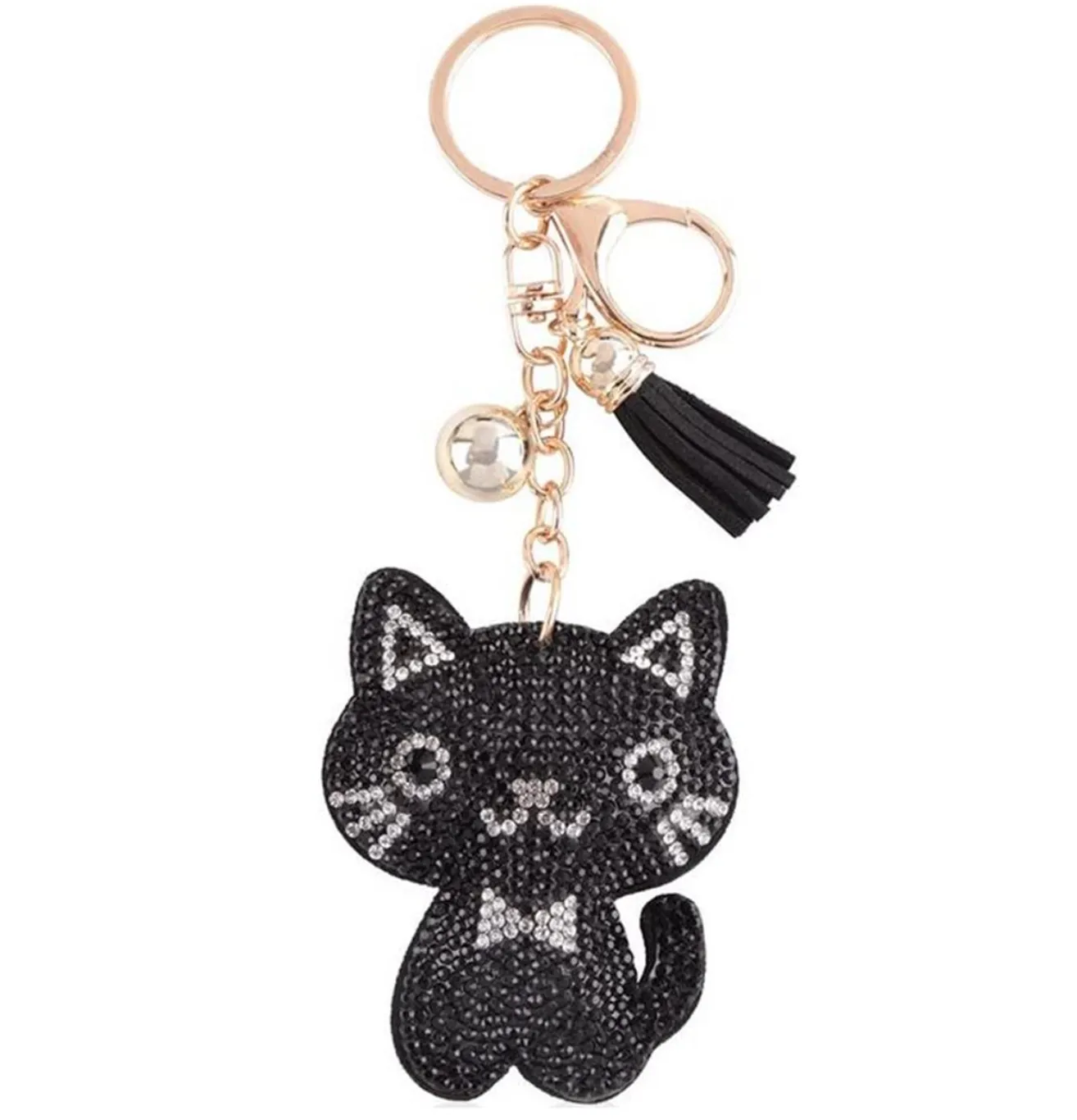 Bling Pets & Creatures Bag Charm with Keychain, Fasion Accessory for Keys, Purse, Backpack