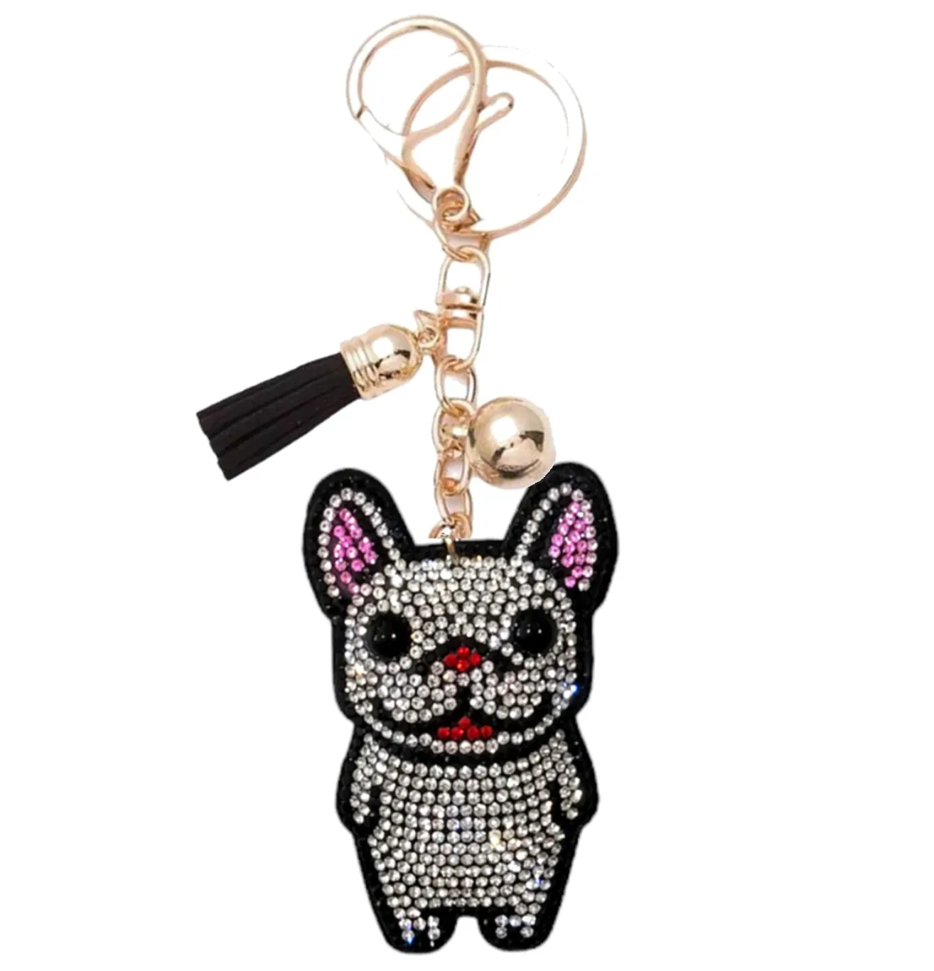Bling Pets & Creatures Bag Charm with Keychain, Fasion Accessory for Keys, Purse, Backpack