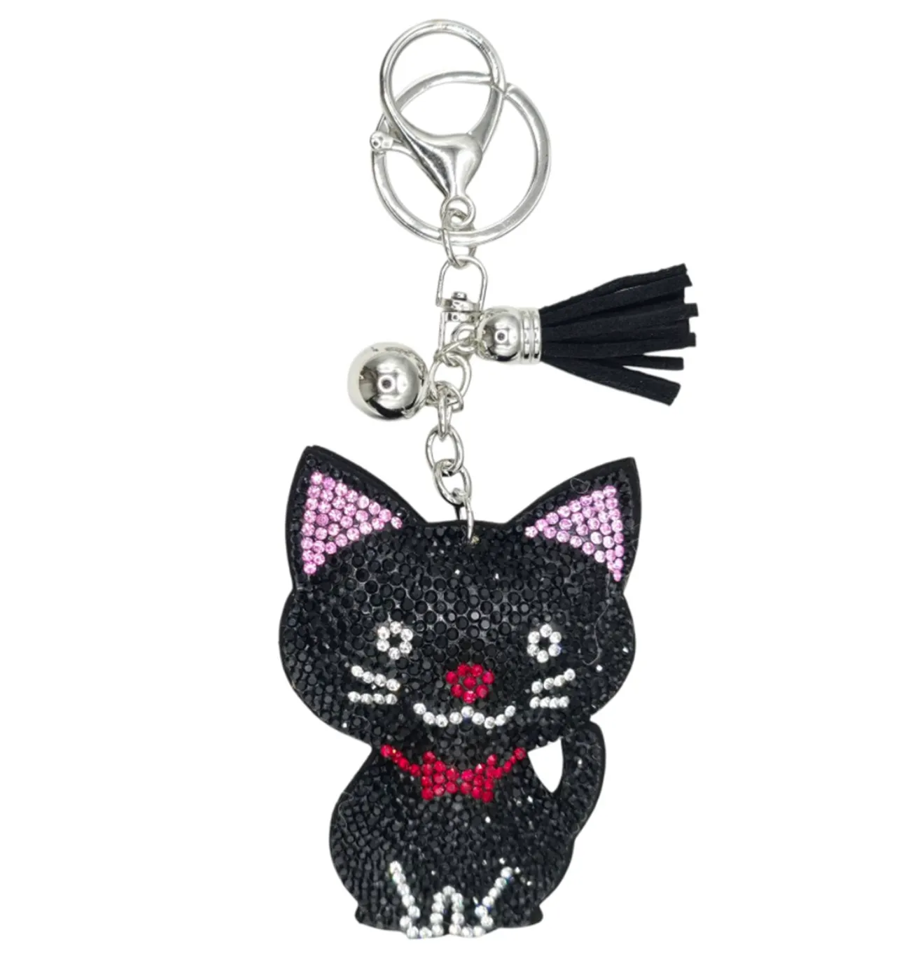 Bling Pets & Creatures Bag Charm with Keychain, Fasion Accessory for Keys, Purse, Backpack