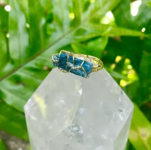 Blue Apatite Gemstone Ring