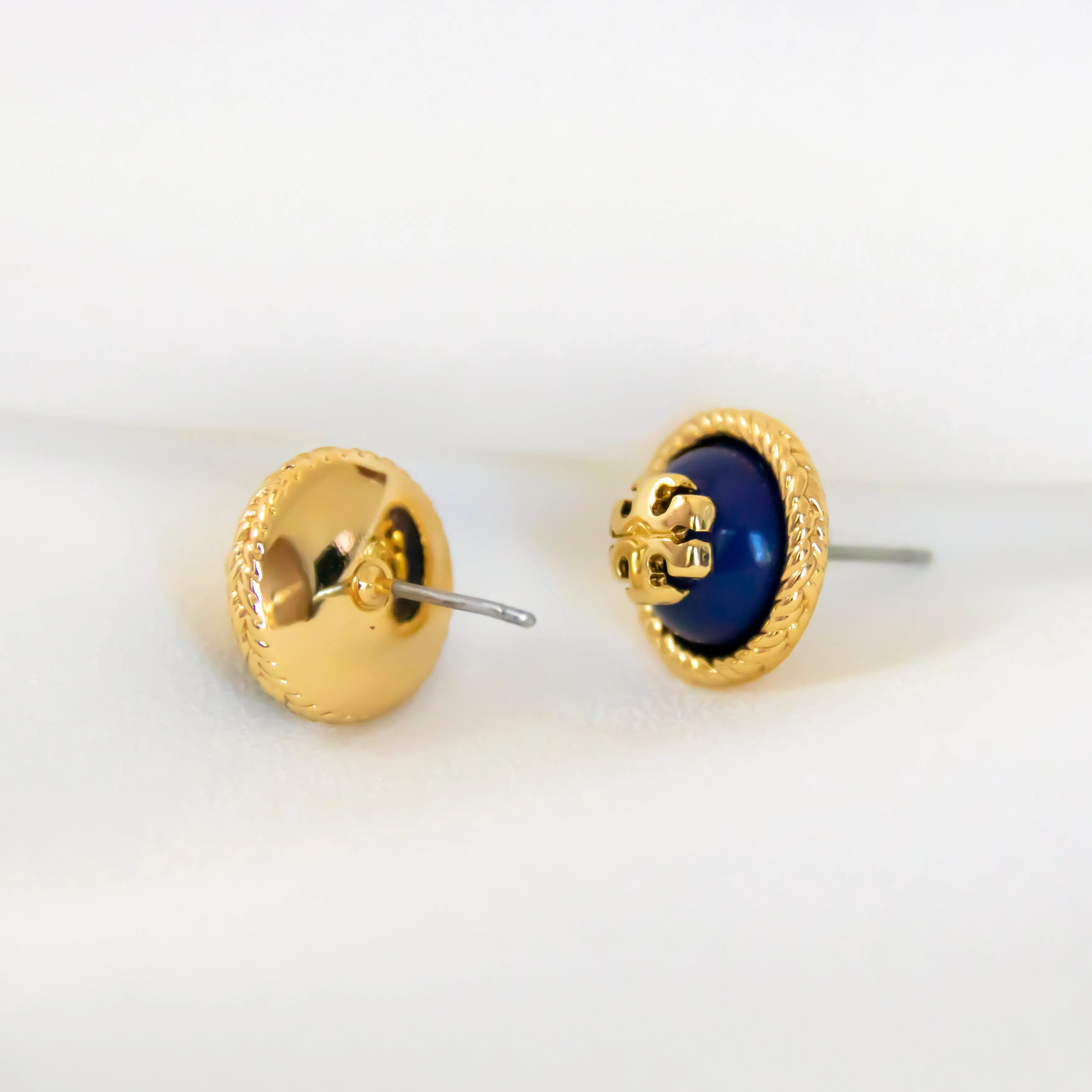 Blue Logo Rope Earrings