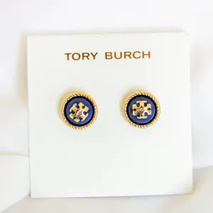 Blue Logo Rope Earrings