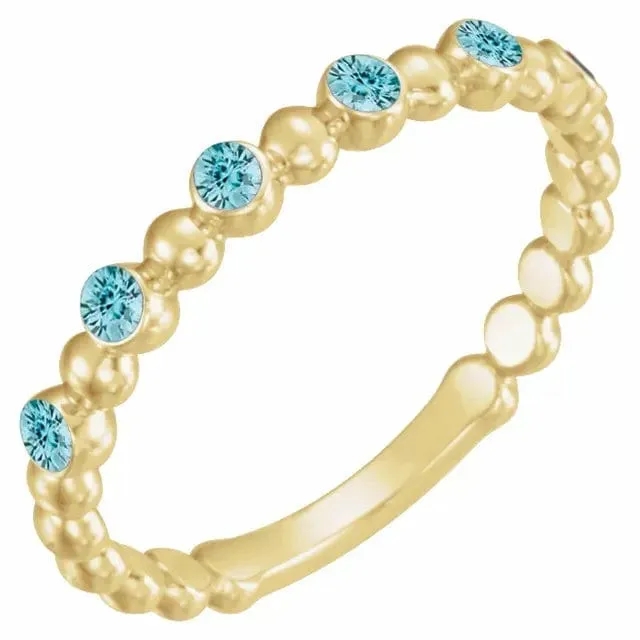 Blue Zircon Stacking Band - Special Order