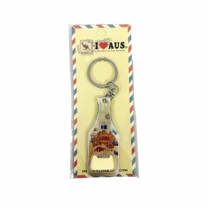 Bottle Opener Foil Beer Australia Map Cream