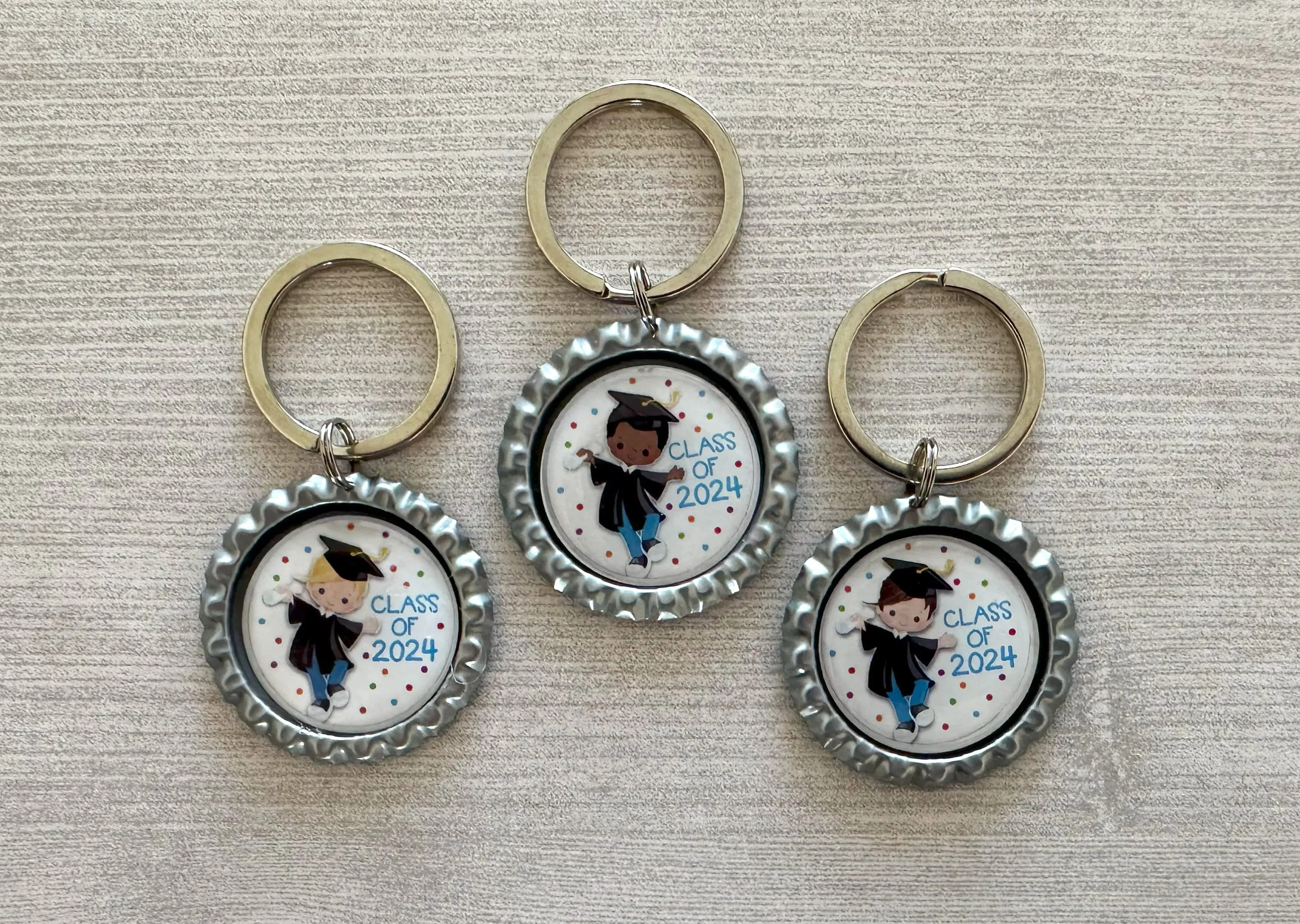 Boys Graduation Keychains, Class of 2024