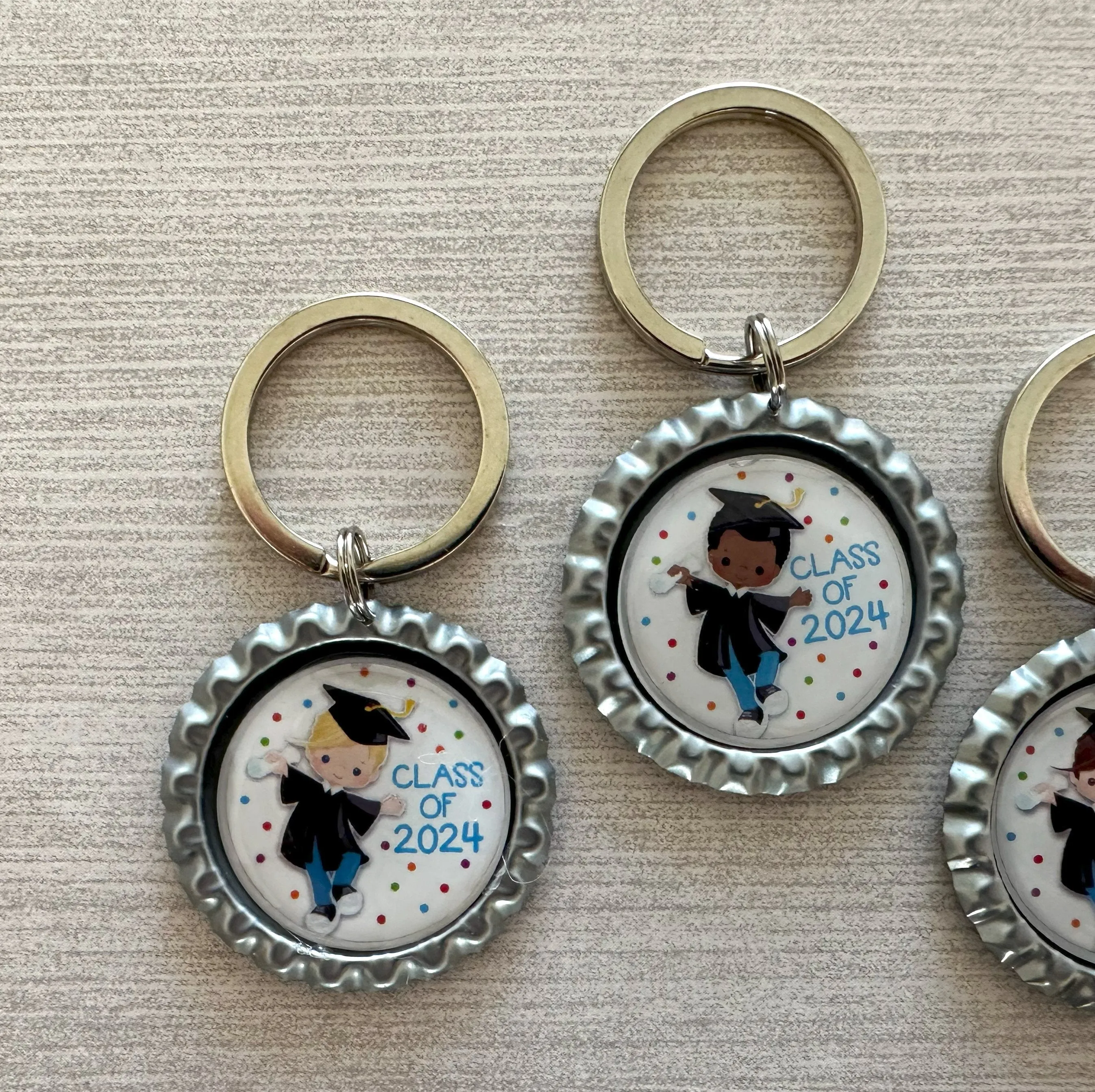 Boys Graduation Keychains, Class of 2024