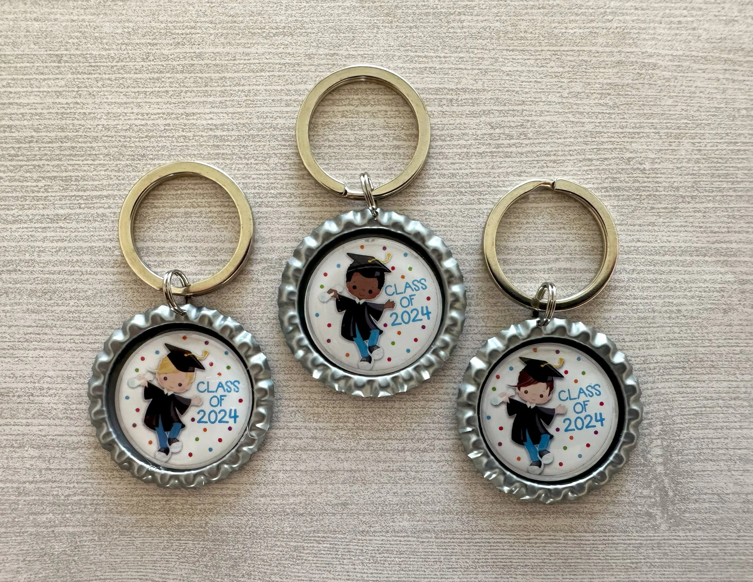 Boys Graduation Keychains, Class of 2024