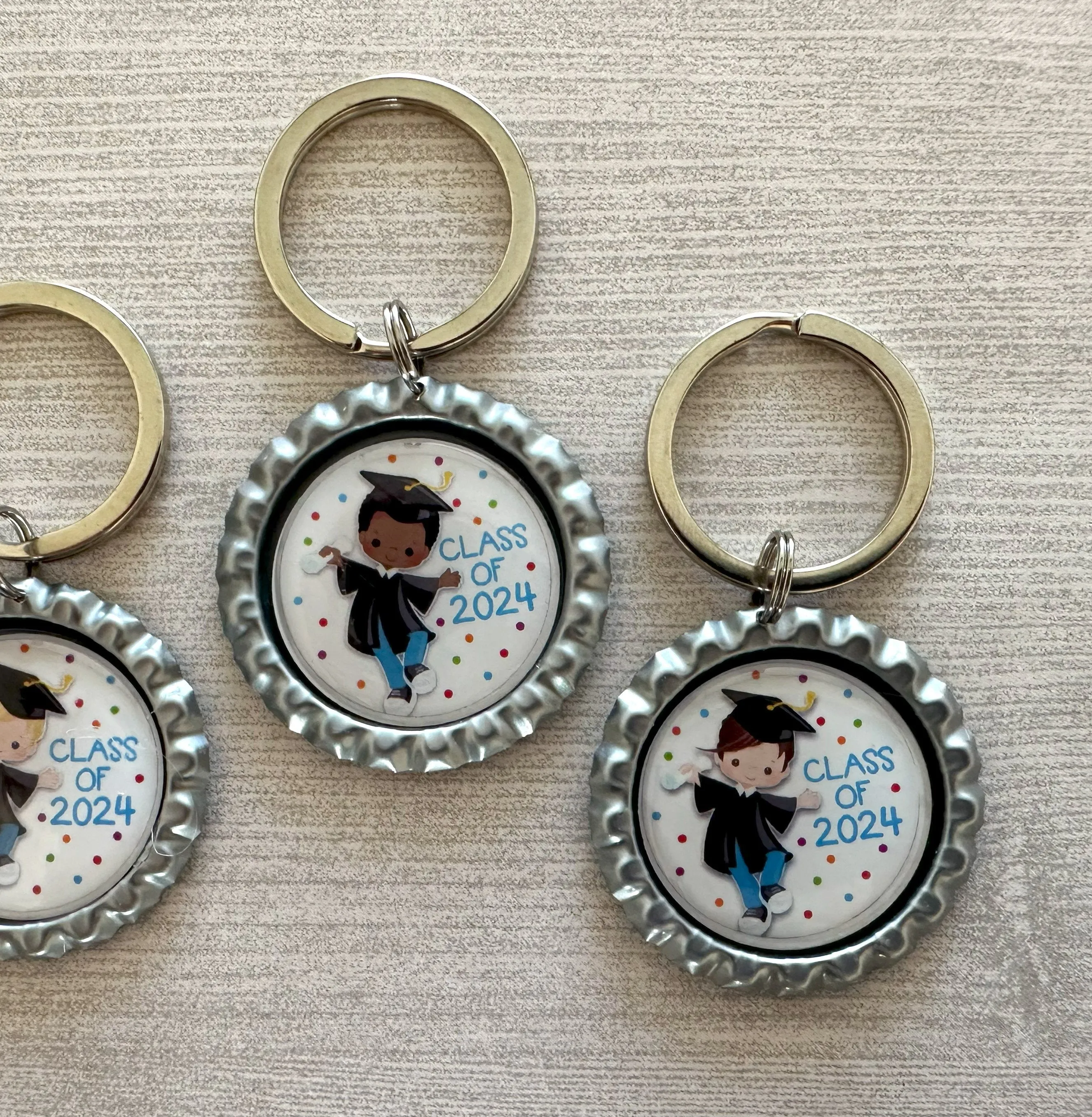 Boys Graduation Keychains, Class of 2024