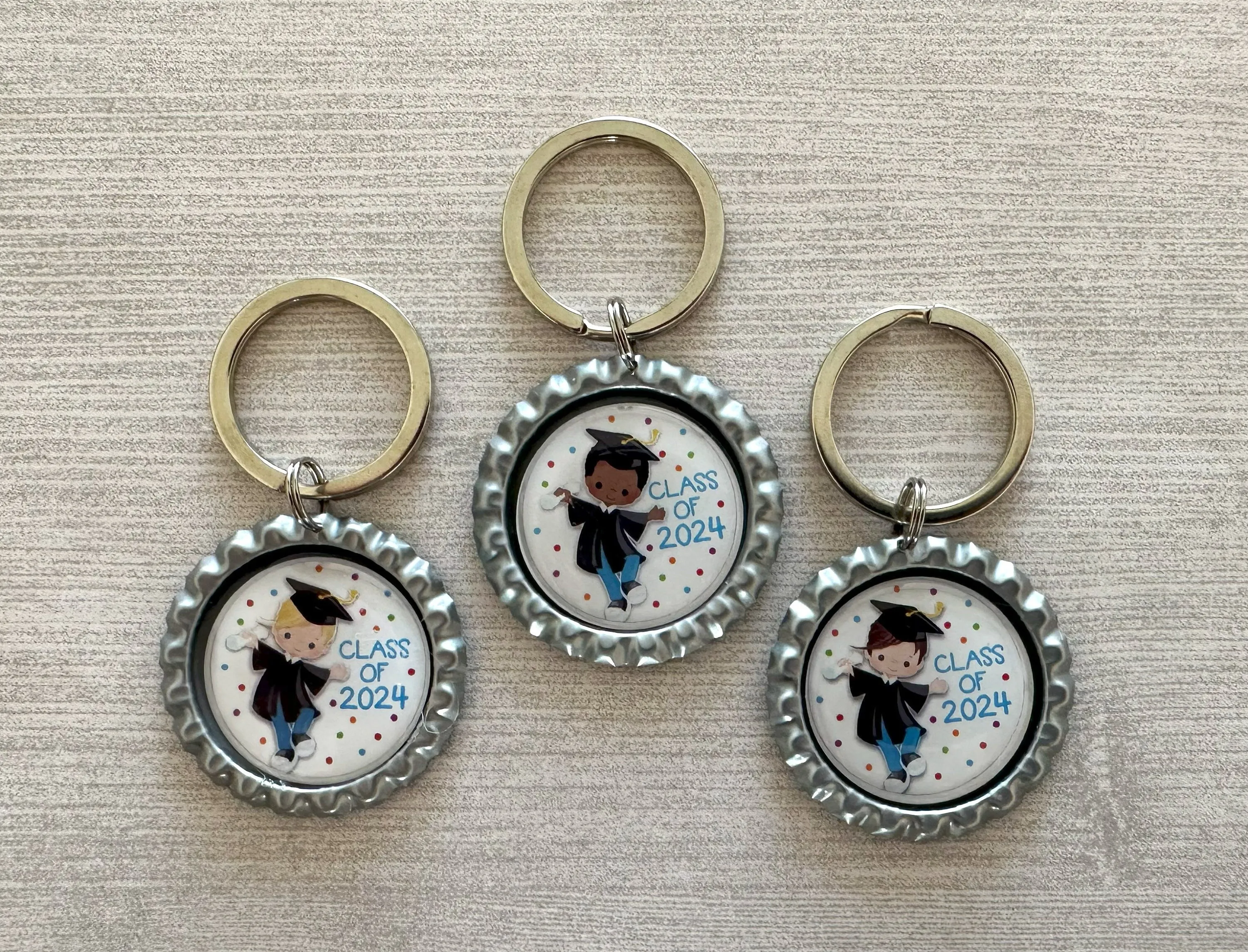 Boys Graduation Keychains, Class of 2024