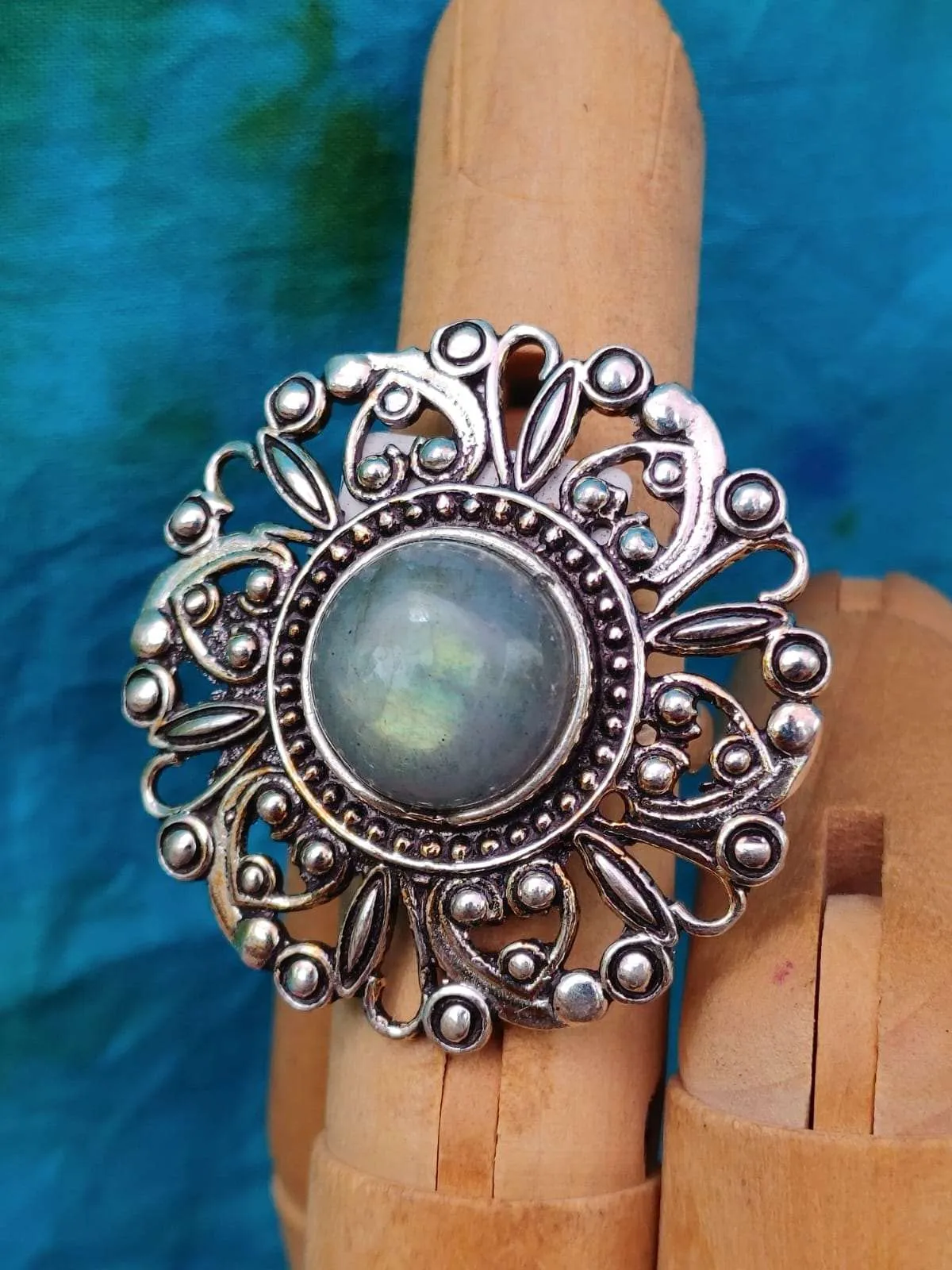 Brooch Style Crystal Rings