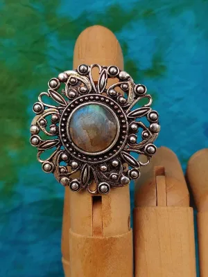 Brooch Style Crystal Rings