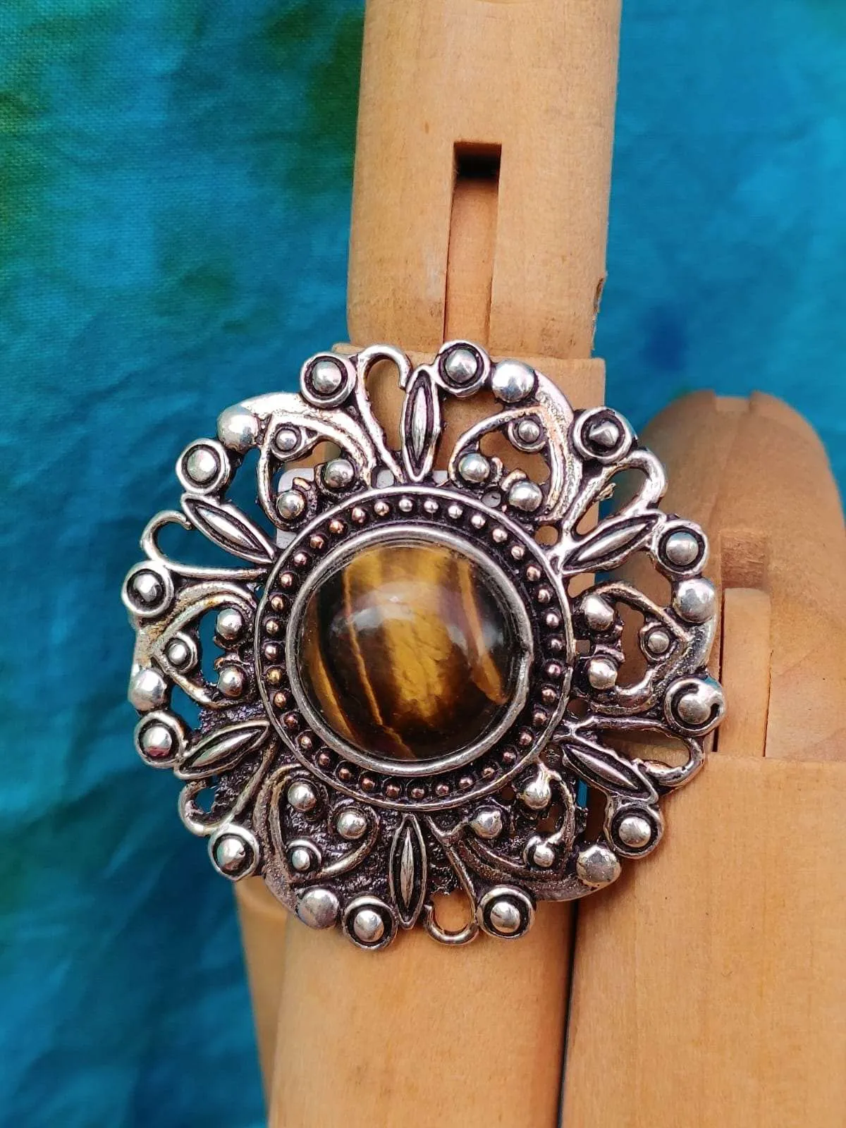 Brooch Style Crystal Rings
