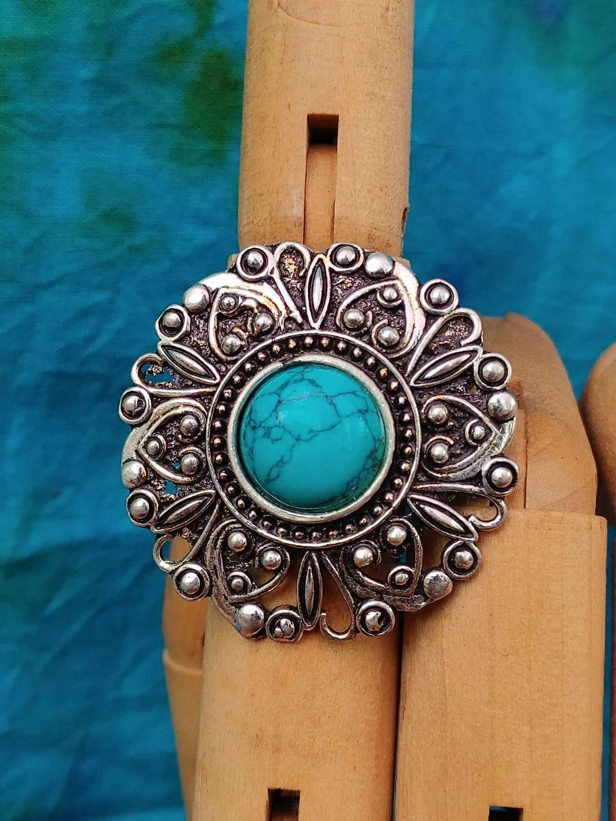 Brooch Style Crystal Rings