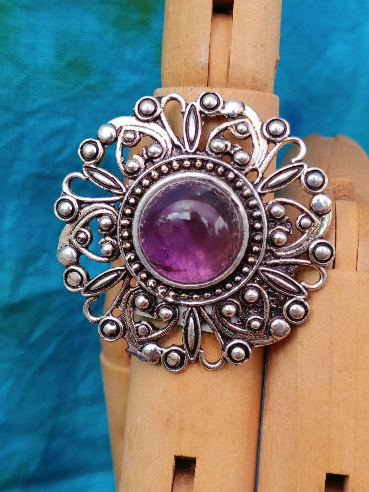 Brooch Style Crystal Rings