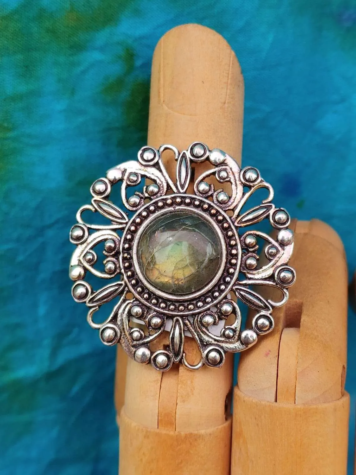 Brooch Style Crystal Rings