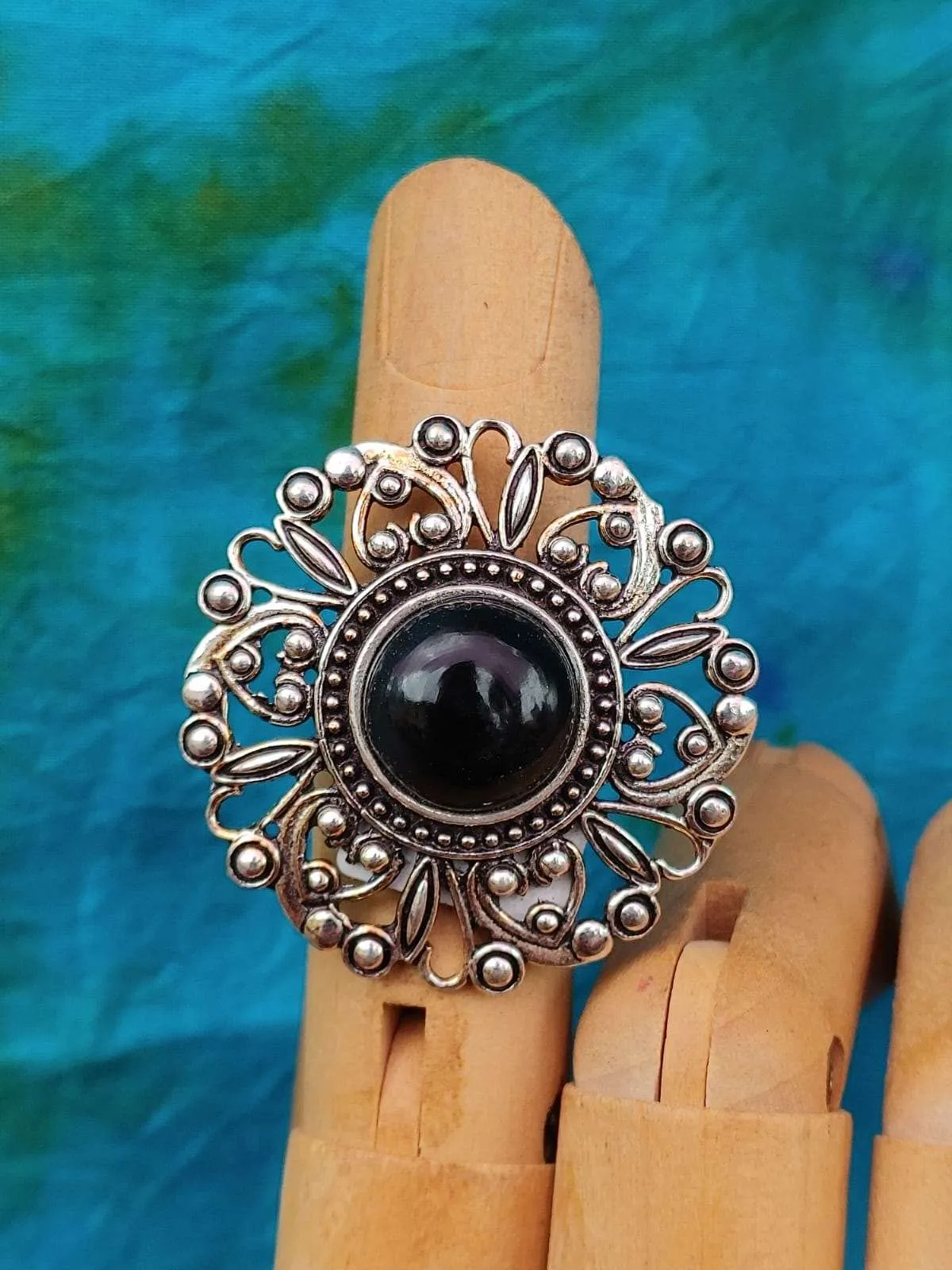 Brooch Style Crystal Rings
