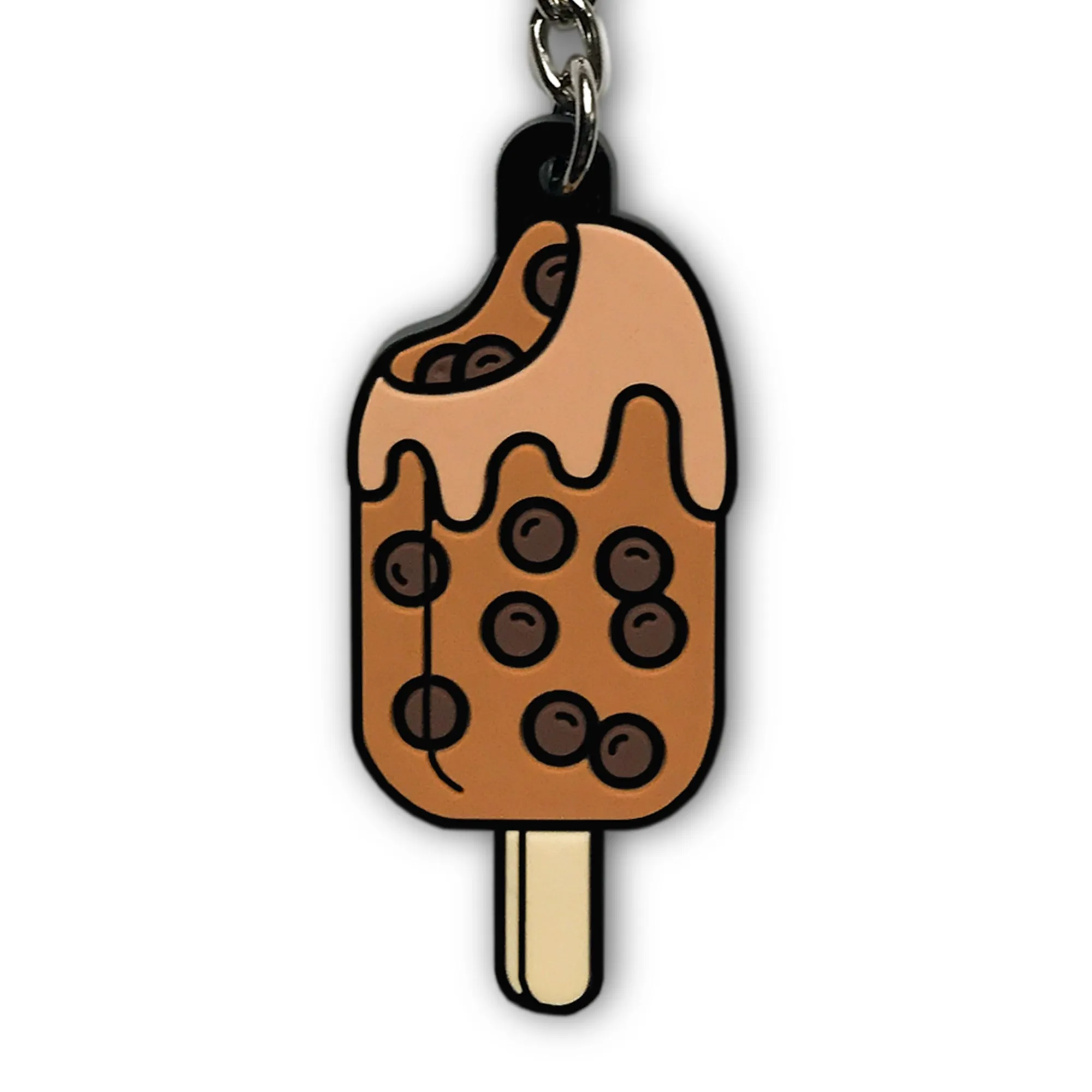 Brown Sugar Boba Ice Cream Bar Popsicle Soft PVC Keychain