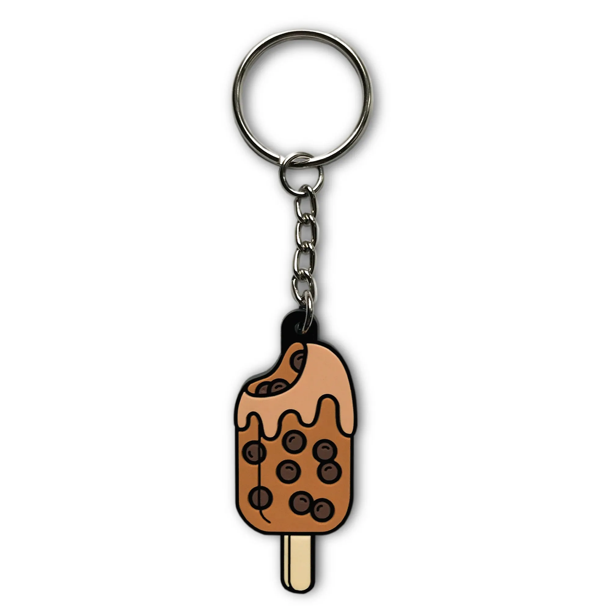 Brown Sugar Boba Ice Cream Bar Popsicle Soft PVC Keychain